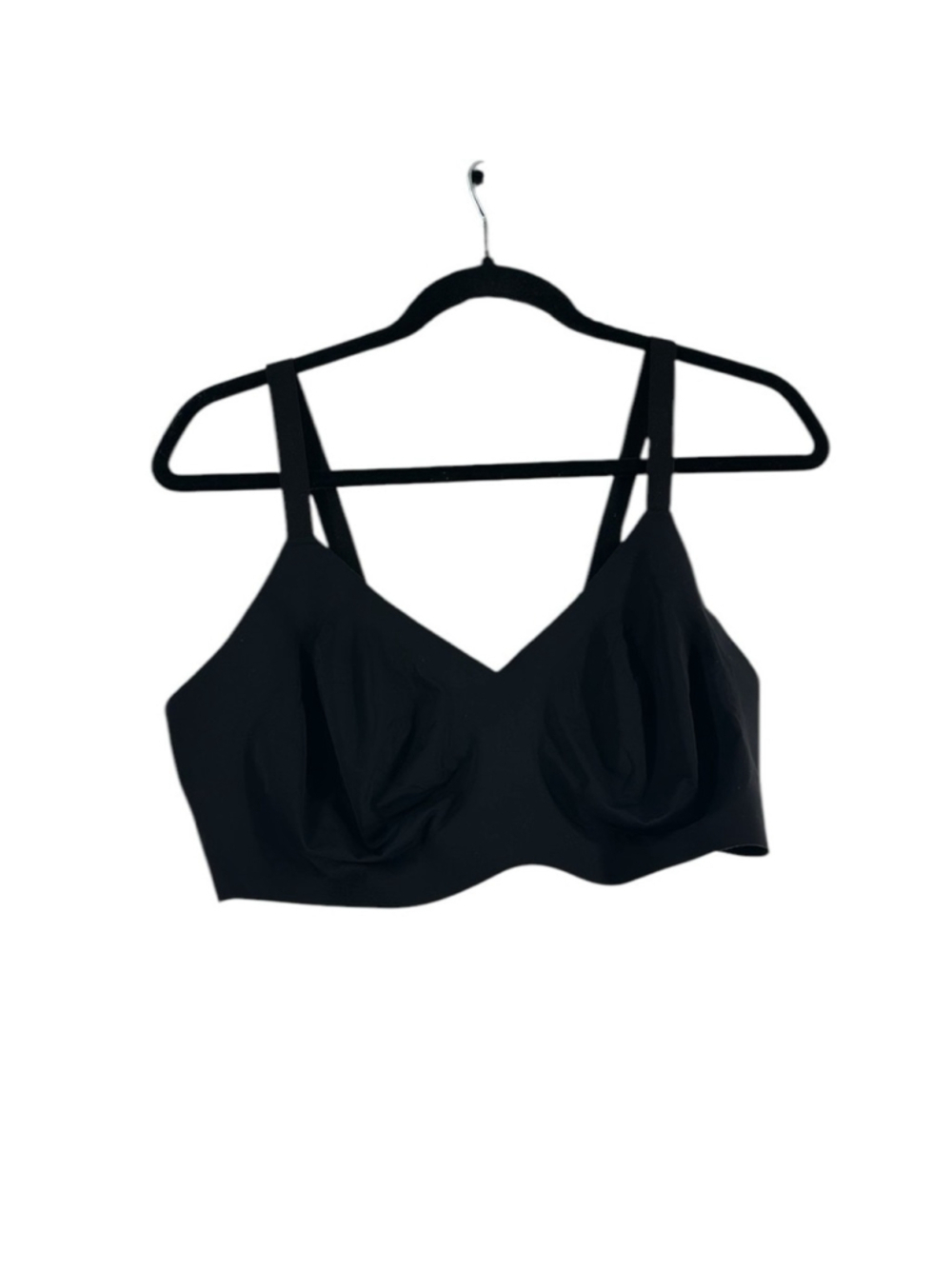 Knix Bra Wireless Adjustable Strap Stretch black comfort Intimates Size 38 E